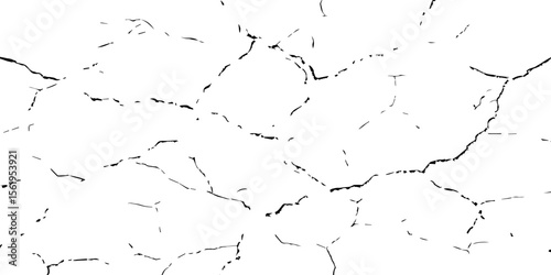 "Cracked white wall texture with deep black fracture lines. Perfect for grunge backgrounds, distressed surfaces, urban decay themes, and abstract or vintage design projects. High contrast and detail"