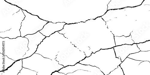 "Cracked white wall texture with detailed fracture lines and distressed surface. Perfect for grunge design, aging effects, backgrounds, or architectural deterioration themes"
