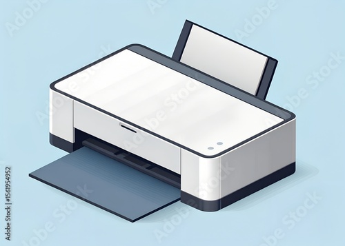 Flat digital printer icon vector illustration design