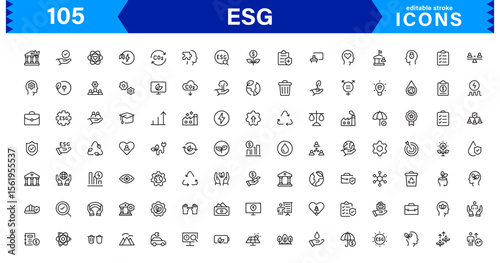 Modern ESG Icons - Ideal for Apps, Websites, and Marketing in the Sustainability and Responsibility Space