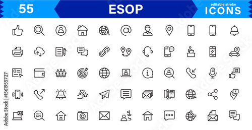 Modern ESOP Icons - High-Quality Graphics for Finance, Corporate Plans, and Employee Ownership Projects
