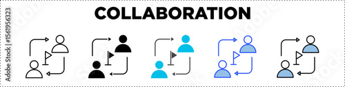 Collaboration Icon Pack Line Glyph