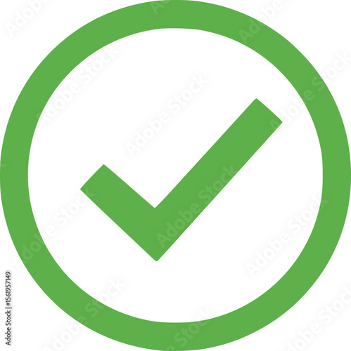 This image is a green circular icon with a check mark inside. The background is white, and the check mark indicates approval or confirmation.

