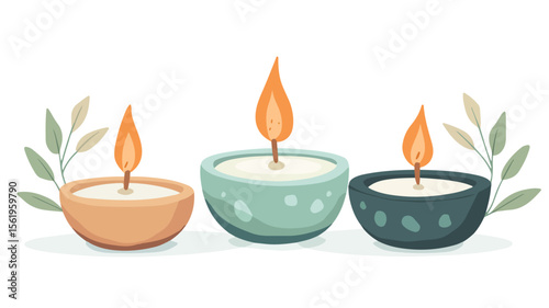 Aroma Candles for Interior Decoration in Aromatic Setting