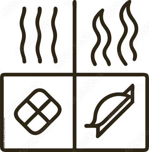 Versatile Laundry Care Symbols: Steam, Iron, Tumble Dry, and Hand Wash Instructions