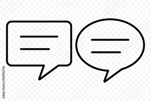 Chat icon. Chat message icons. Engaging chat message icon set for online communication. Speech bubble symbol set. Vector illustrator