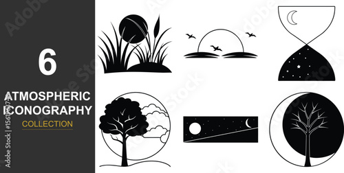 Collection of atmospheric iconography part four silhouette designs