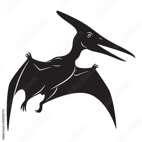 The crest of prehistoric skies – Pteranodon silhouette designed with clean Pteranodon vector – Pteranodon illustration

