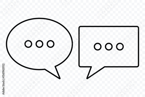 Chat icon. Chat message icons. Engaging chat message icon set for online communication. Speech bubble symbol set. Vector illustrator