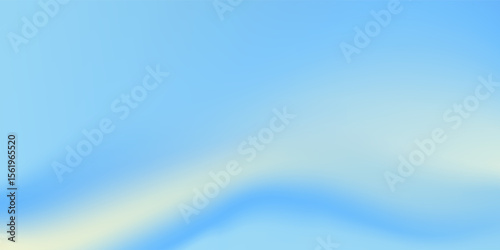 Beautiful Flowing Summer Color Abstract Background. Sky blue and cream gradient mesh background. Refreshing abstraction artwork. Vector