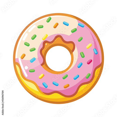Donut with rainbow sprinkles