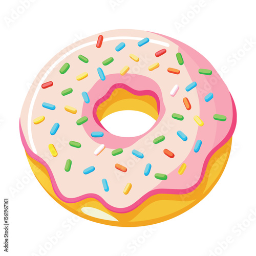Donut with rainbow sprinkles