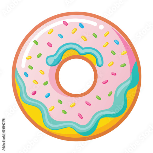 Donut with rainbow sprinkles