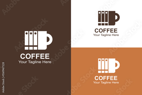 Book Cafe Logo – Coffee Mug with Book Design