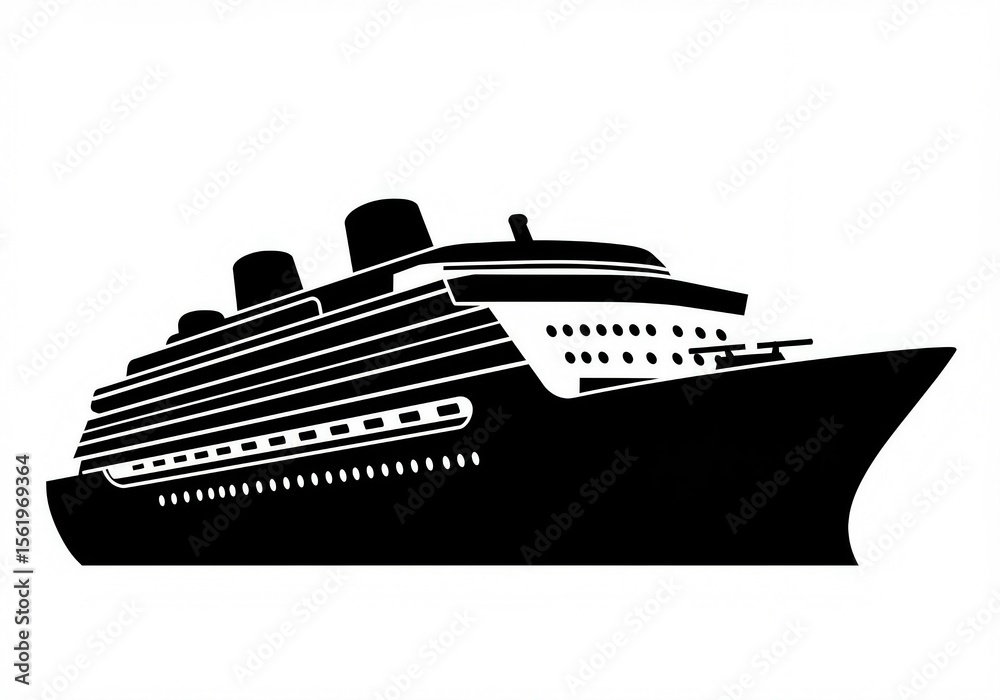 Obraz premium cruise liner vector