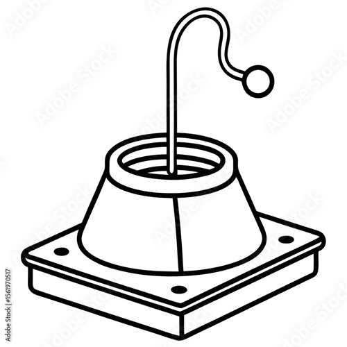 Magnetic stirrer line art vector
