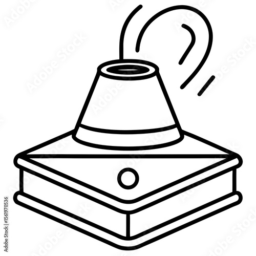 Magnetic stirrer line art vector