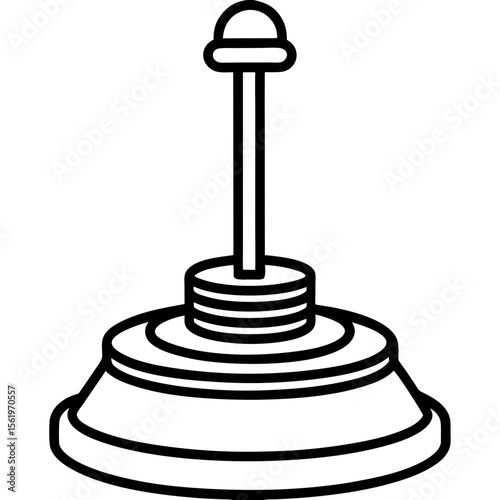 Magnetic stirrer line art vector