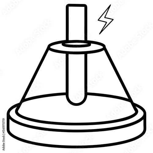 Magnetic stirrer line art vector