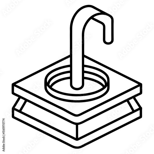 Magnetic stirrer line art vector