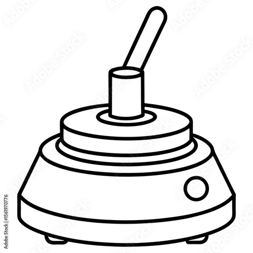 Magnetic stirrer line art vector