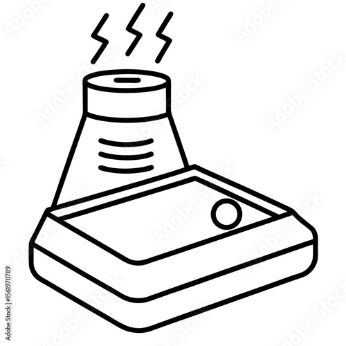 Magnetic stirrer line art vector