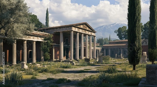 Ancient Greek Ruins: A Majestic Temple Complex in Greece