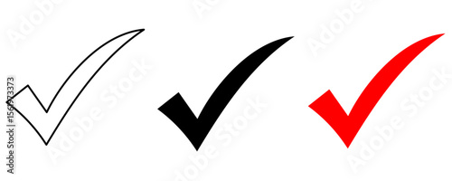 Check Tick Mark Icon set 