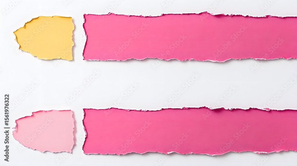Fototapeta premium Torn Paper Pastel Pink Yellow Background Design