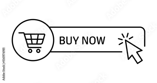 Buy Now icon. Shopping and add to cart button