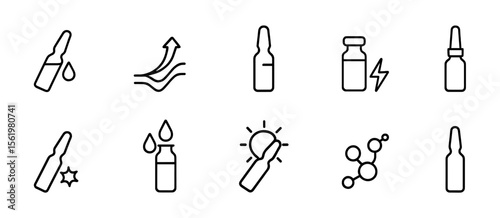 Medical and healthcare line icon set. pharmacy, medicine, health symbols collection
