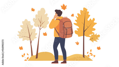 Professional Businessman Making Decision Standing and Thinking Illustration