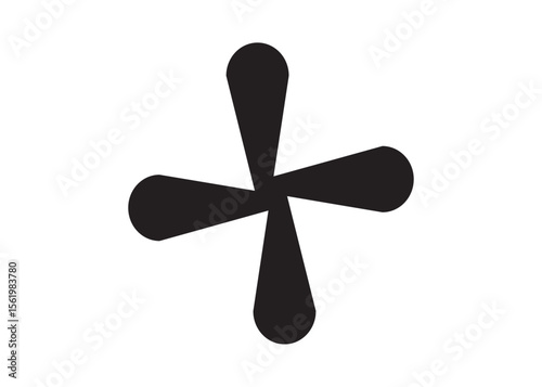 black fan isolated on black