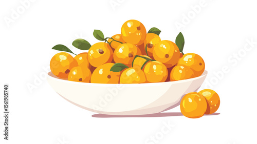 Vibrant Sea Buckthorn Yellow Berries: Fresh Ripe Seabuckthorn Image