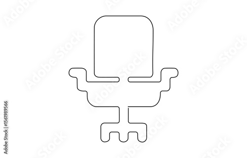 Chair one line icon. continuous line style. simple style chair shape illustration. unique, simple, armchair, design, comfortable, furniture, seat, style, background, luxury, chair, modern.