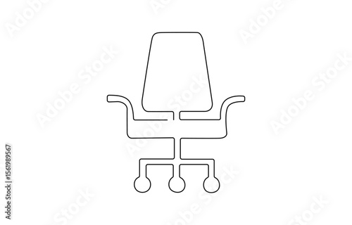Chair one line icon. continuous line style. simple style chair shape illustration. unique, simple, armchair, design, comfortable, furniture, seat, style, background, luxury, chair, modern.