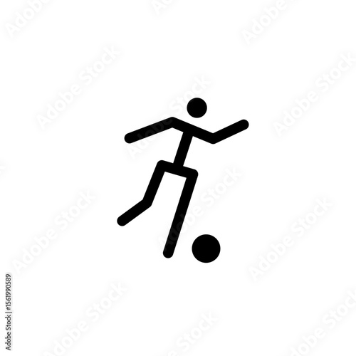 Football player single icon design