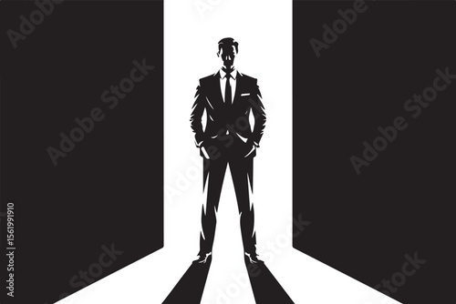 Businessman Silhouette Vector Set