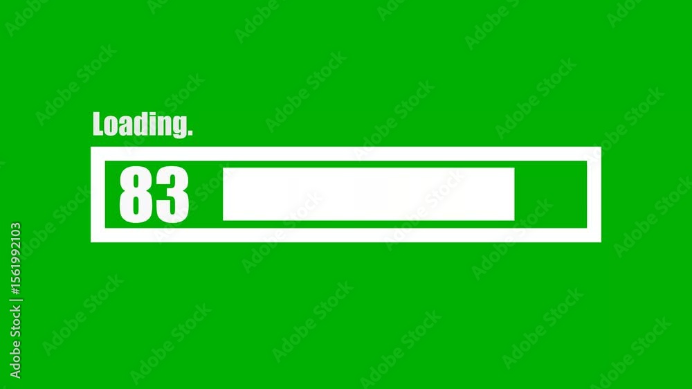 Simple Loading bar screen progress animation. Progress loading bar 0 ...