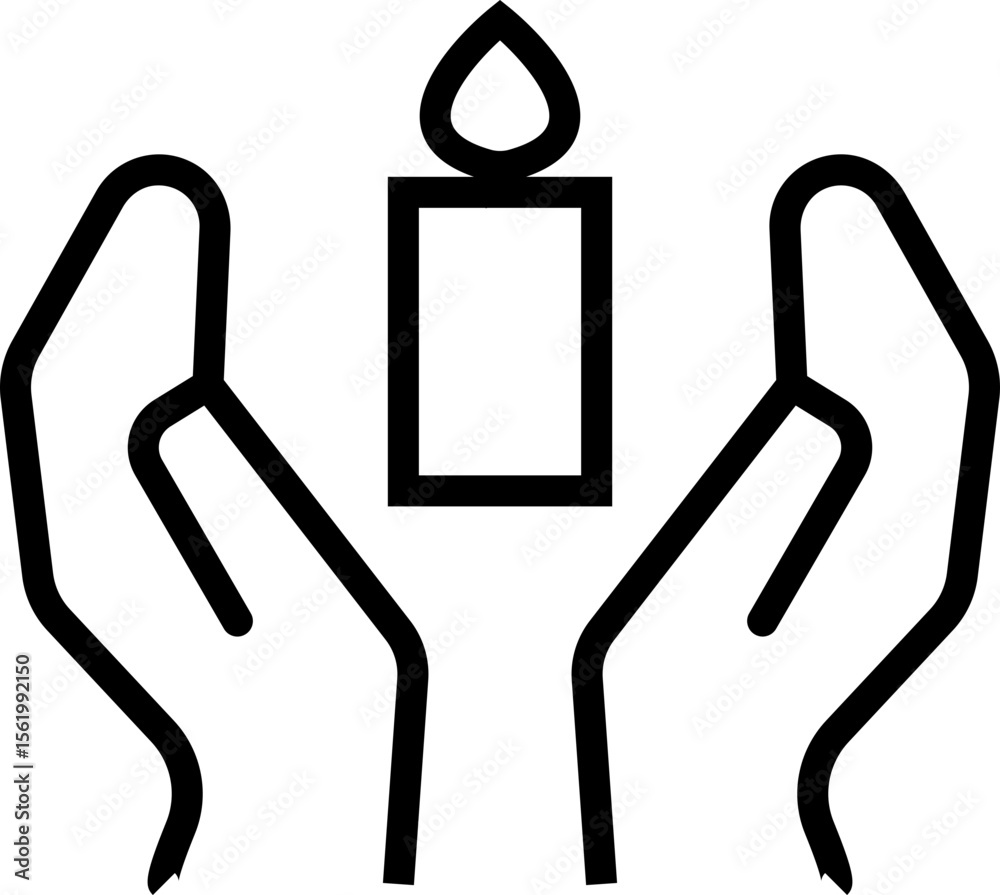 Naklejka premium Memorial Day Silhouette icon, A universal symbol for mourning, remembrance, memorial events, and various support causes. Tribute Symbols Military Memorial, Remember and honor, respect events