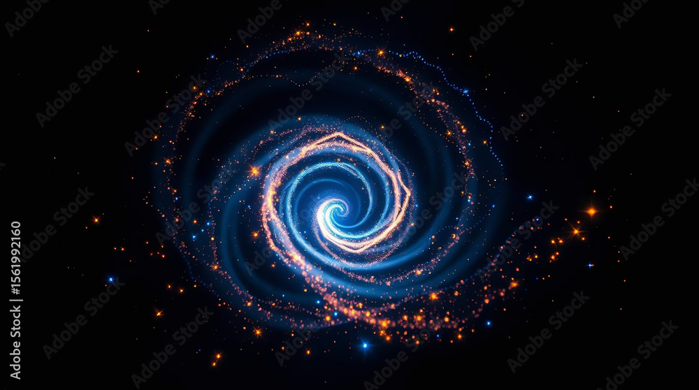 Fototapeta premium Abyss of Light: The Spiral Gateway to Infinite Space