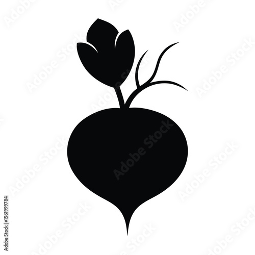 Silhouette Beetroot Illustration