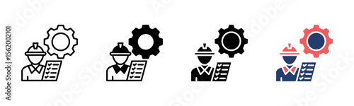 Inspection Process icon sheet multiple style collection