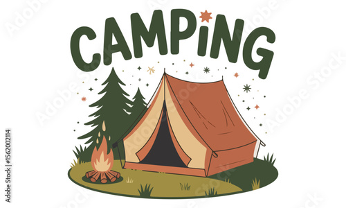 Camping Tent Silhouettes Vector Collection