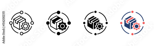 Supply Chain icon sheet multiple style collection