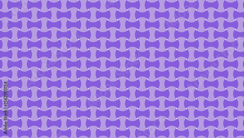 Seamless interlocking geometric pattern with alternating shades of purple and white accents.
