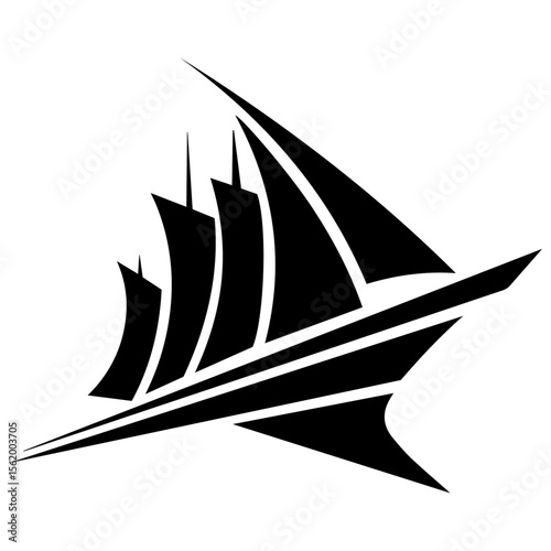 Modern Ship Logo Vector design 2