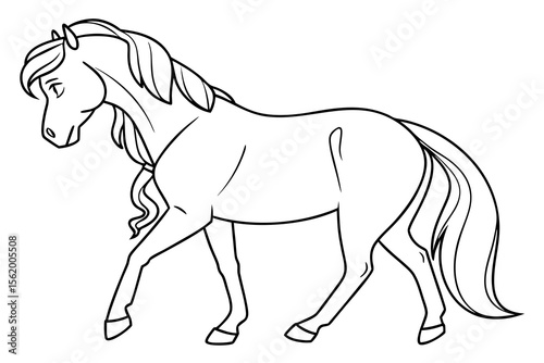Line art of a wise centaur, suitable for a coloring page, simple lines, no shading, clear outlines, black and white