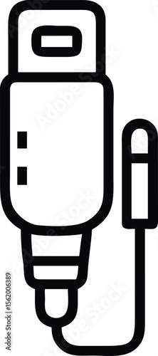 intravenous therapy outline icon for medical and healthcare design needs