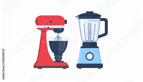 electric mixer isolated on white